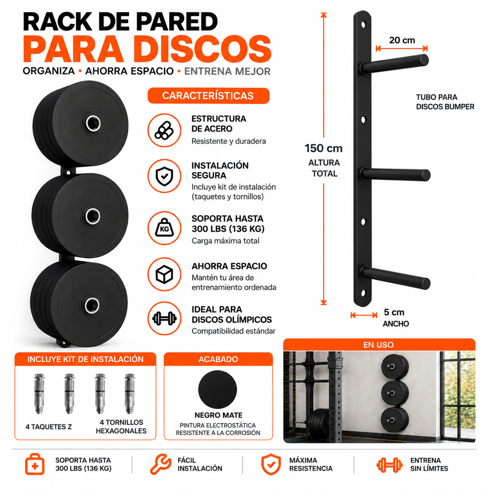 Rack de pared para discos